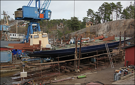 Torsbyfjärd III på Kummelnäs varv, Nacka 2011-12-11