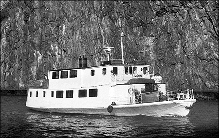Bo Simson i Hammarbykanalen, Stockholm 1984