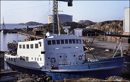 Idefjord på slipen i Skärhamn 1983-01-23