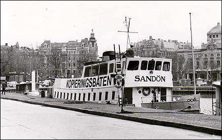 Sandön som Kopieringsbåten i Nybroviken 1973-03-11