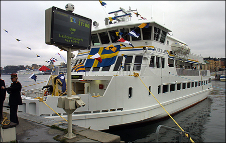Söderarm vid Strömkajen, Stockholm inför dopet.