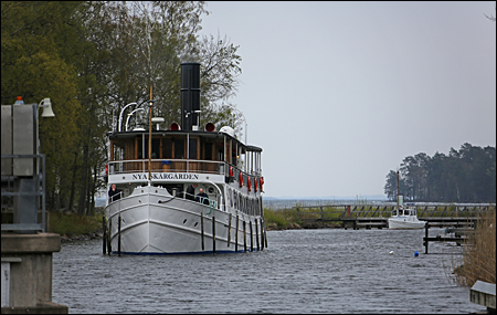 Nya Skärgården på väg in till Karlsborg, sjön Vättern lämnas.
