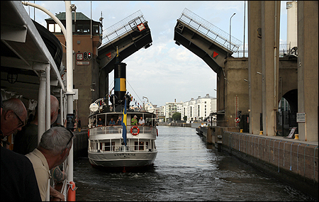 Storsk�r i Hammarbyslussen.