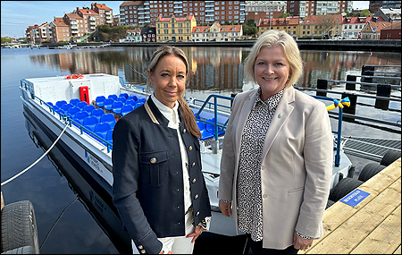 Aff�rsverken Karlskrona AB:s VD Anna Wallin och Blekinges Landsh�vding Ulrica Messing.