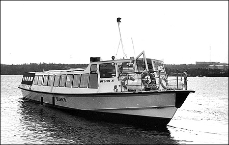 Delfin XI vid Gustafsson & Anderssons varvs AB, Lidingö 1971-04-21