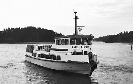 Labrador vid Gruvbryggan, Utö 1986-12-13