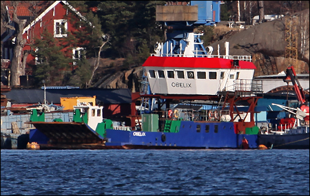 Obelix vid Kummelnäs varv AB, Nacka 2012-03-25