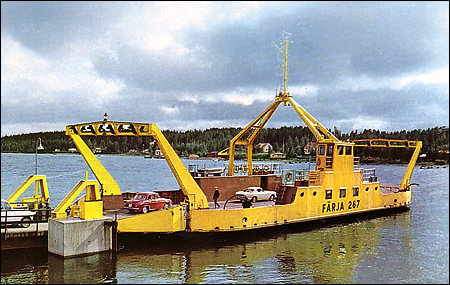 Färja 62/267 på Pitsundsleden, Piteå 1966