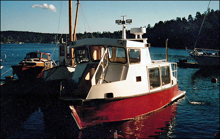 Gugner vid Björknäs varv, Nacka inför leveransturen till Stavsnäs 1996-07-14