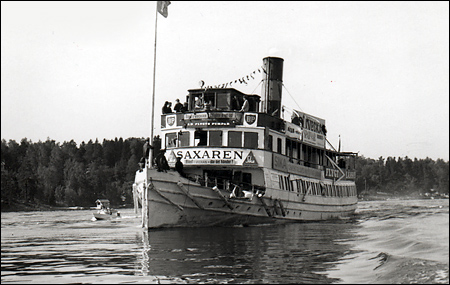 Saxaren på Trälhavet på premiärturen efter bärgningen 1964-09-05