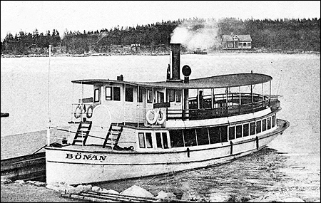 Bönan vid ångbåtsbryggan, Bönan, Gävle ca. 1910