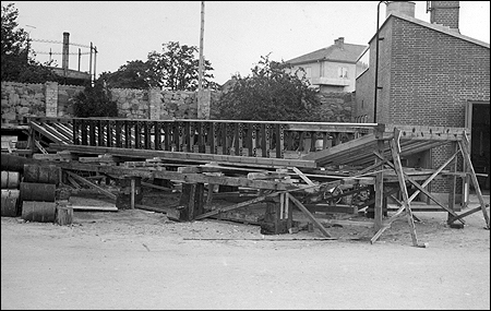 Ivöfärjan under byggnation vid Marinvärkstäderna, Karlskrona 1948