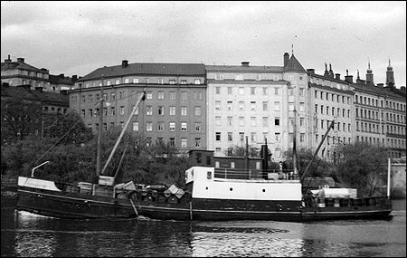 Sj�transport I vid Hornstull, Stockholm 1951
