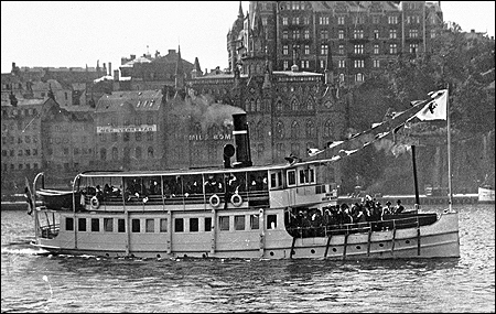 Konung Gustaf Wasa på Riddarfjärden, Stockholm ca. 1920
