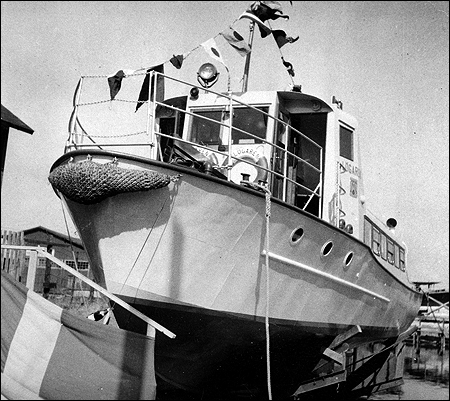 Lögaren vid sjösättningen 1953-04-21