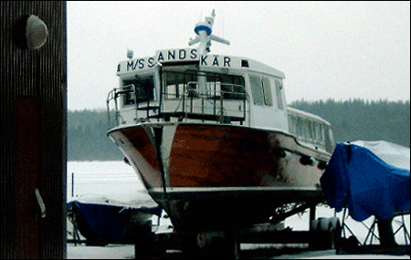 Sandskär på land vid Västerfjärden, Umeå 2006-01-17