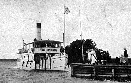 Nya Sandhamn vid Långviks brygga, Runmarö ca 1910