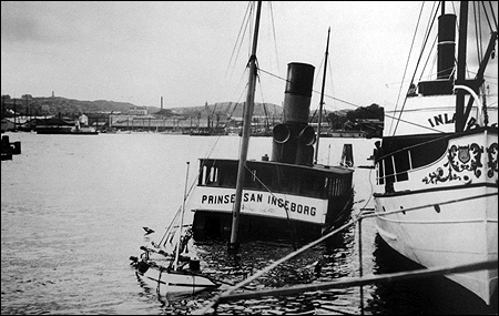 Prinsessan Ingeborg sjunken vid Eriksbergs Mek Verkstads AB, Göteborg 1916-06
