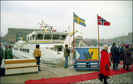 Saxaren vid Str�mkajen i samband med dopet 1999-04-23
