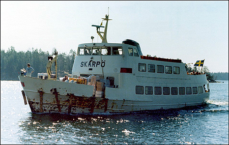 Skarp� vid Bernhardsro brygga, Lindalssundet 1974