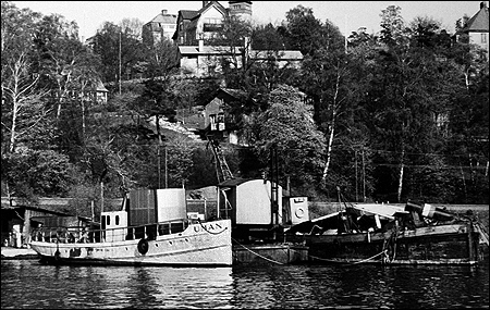 Uman under ombyggnad vid Torsviks varv, Lidingö 1967
