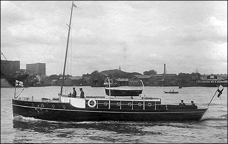 Thelma IV utanf�r Eriksbergs Mek Verkstad, G�teborg 1917
