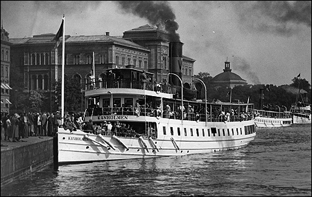 Kanholmen vid Södra Blasieholmshamnen, Stockholm 1935