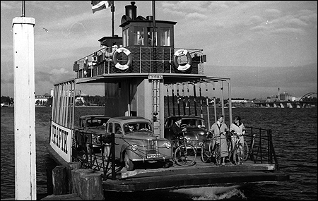Trafik vid Bergnäset, Luleå 1954