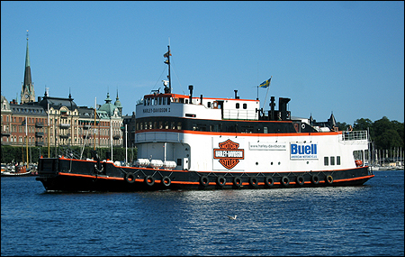 Harley Davidson I på Ladugårdslandsviken, Stockholm 2005-09-01