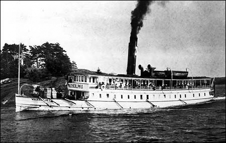 Waxholm I vid V�stra Granholmen 1924